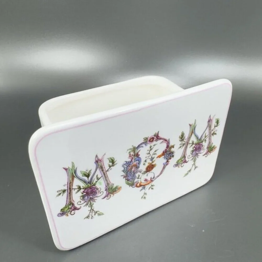 Vintage Napco Ware Ceramic MOM‎ Floral Pattern Planter Vase Made In Taiwan VTG
